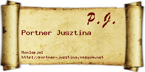 Portner Jusztina névjegykártya